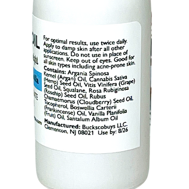 Facial Oil - 1 oz. Frankincense Vanilla